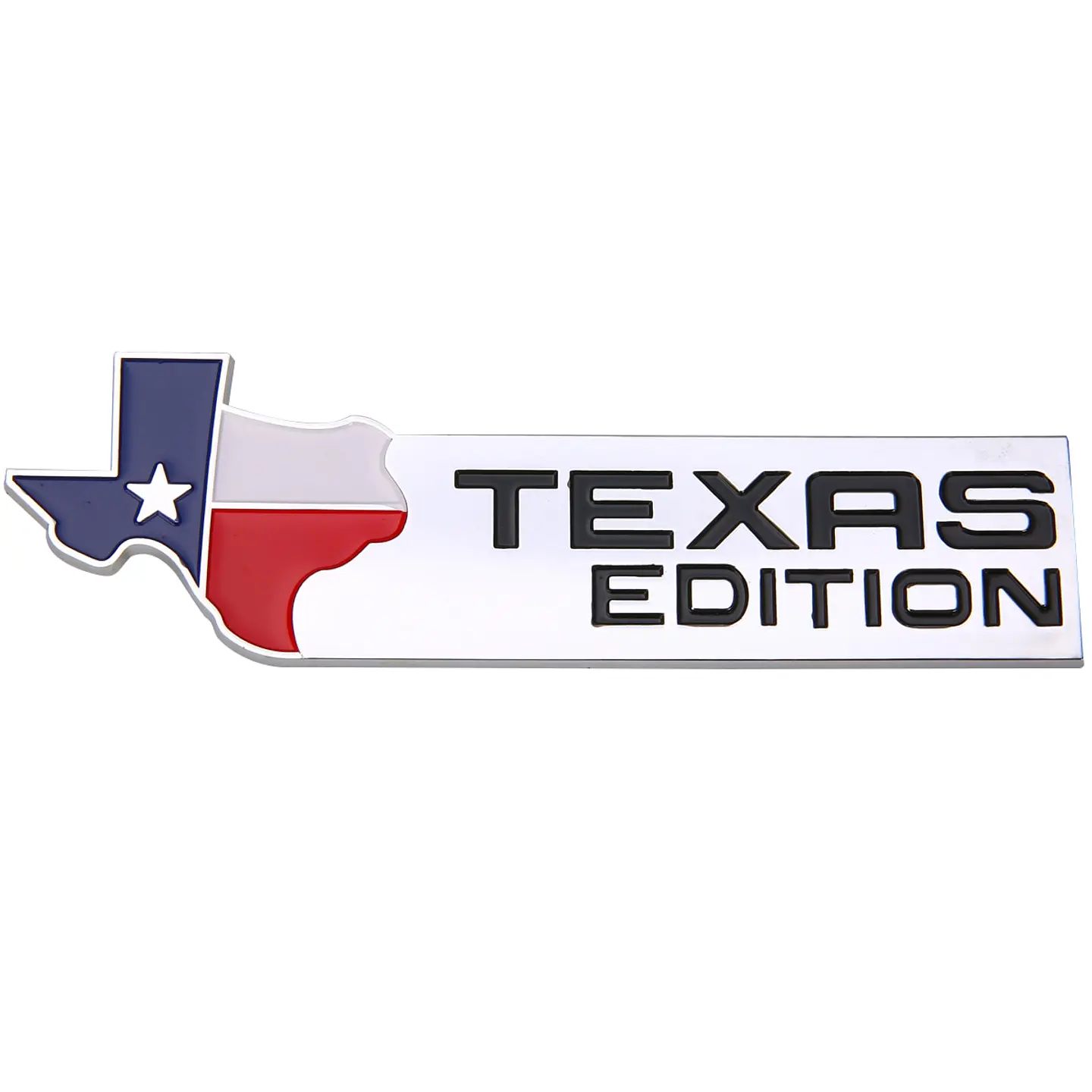 Logo Emblema Texas Edition 5x16.4cm Para Chevrolet Ford Etc Cromado 1