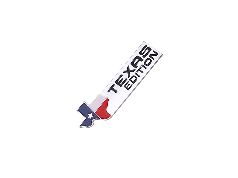 Logo Emblema Texas Edition 5x16.4cm Para Chevrolet Ford Etc Cromado 2