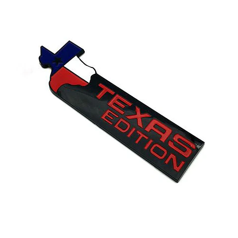 Logo Emblema Texas Edition 5x16.4cm Para Chevrolet Ford Etc Negro
