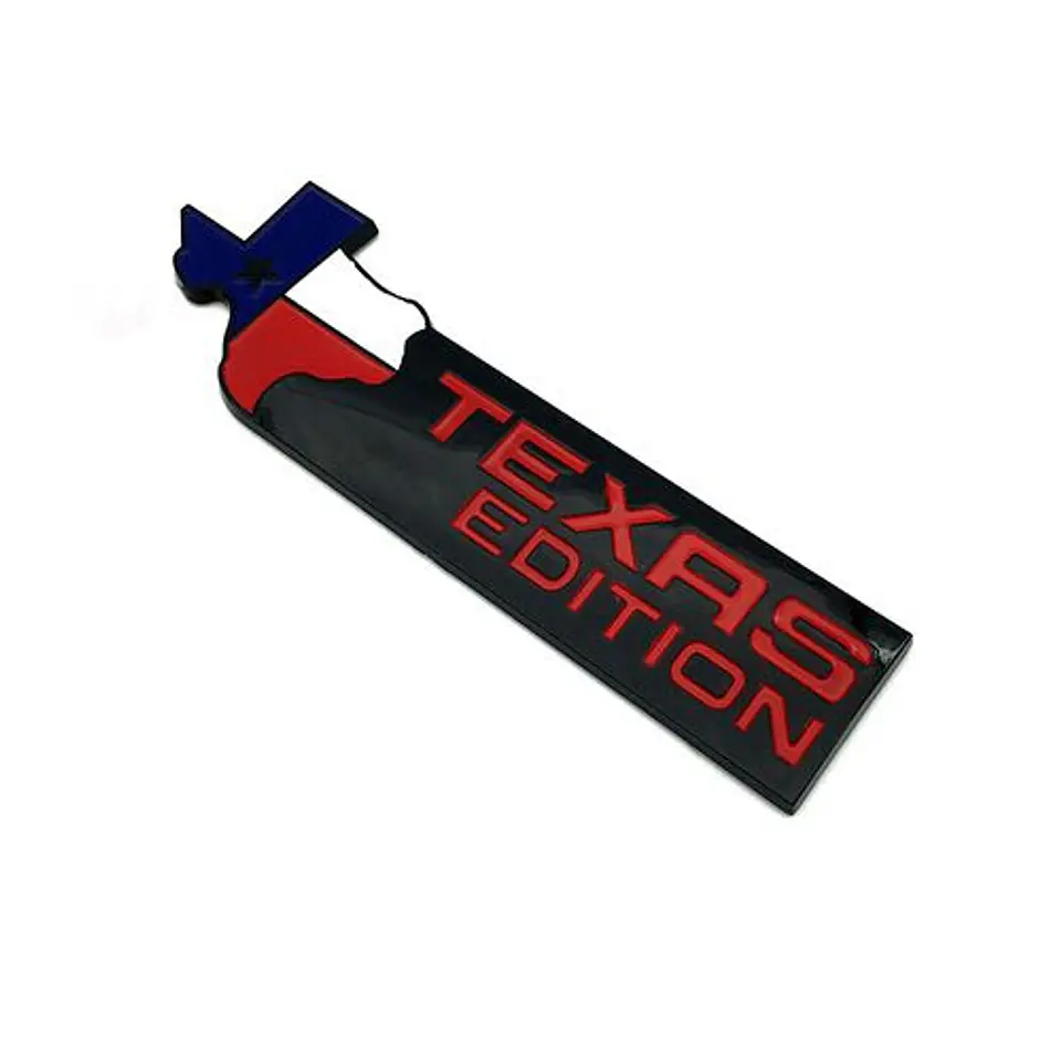 Logo Emblema Texas Edition 5x16.4cm Para Chevrolet Ford Etc Negro 1