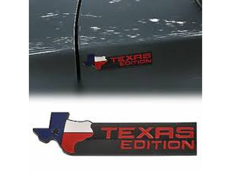Logo Emblema Texas Edition 5x16.4cm Para Chevrolet Ford Etc Negro 2