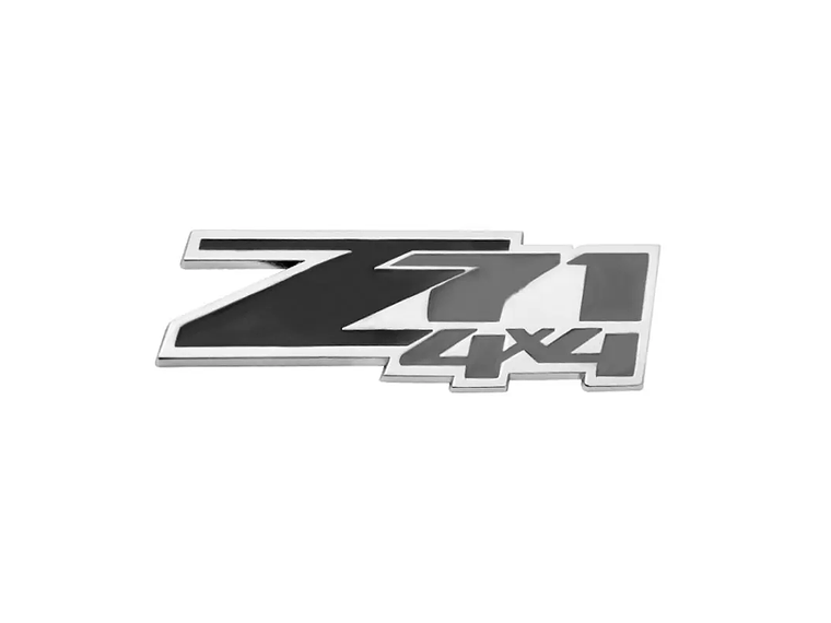 Emblema Para Chevrolet Silverado Z71 4x4 8.8x3cm Negro Plastico  1