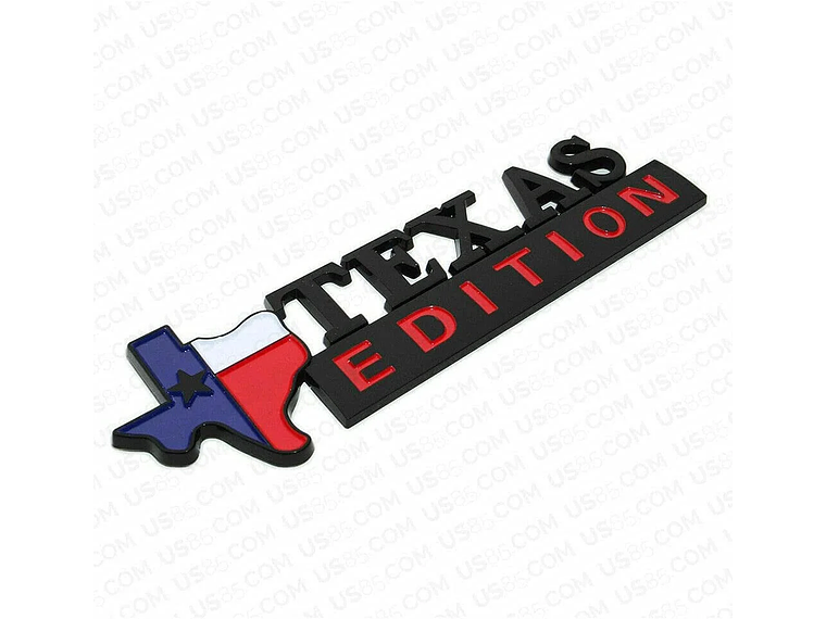 Logo Emblema Texas Edition 5x16cm Para Chevrolet Ford Etc Negro 1