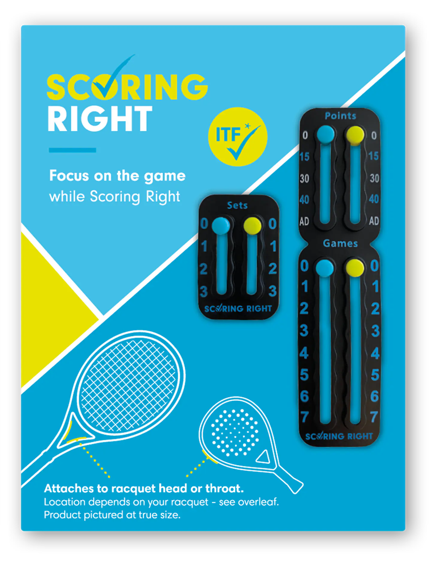 Scoring Right Marcador Puntos Juegos Set Para Tenis Y Padel Negro 2