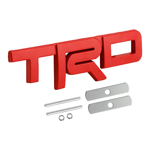 Emblema Logo Frontal Para Toyota Trd Metálico 12.3x3.4cm Rojo