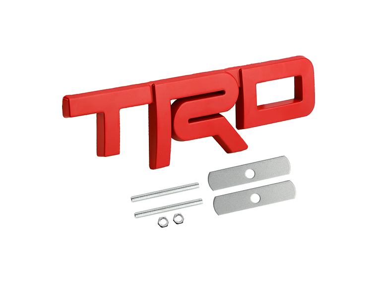 Emblema Logo Frontal Para Toyota Trd Metálico 12.3x3.4cm Rojo 1