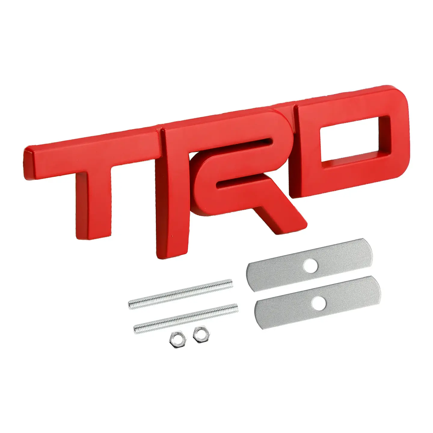 Emblema Logo Frontal Para Toyota Trd Metálico 12.3x3.4cm Rojo 1