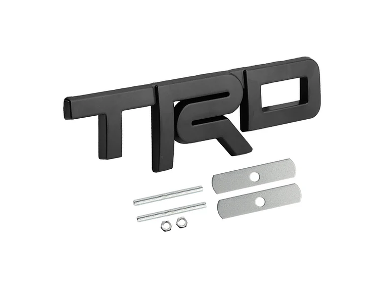 Emblema Logo Frontal Para Toyota Trd Metálico 12.3x3.4cm Negro 1