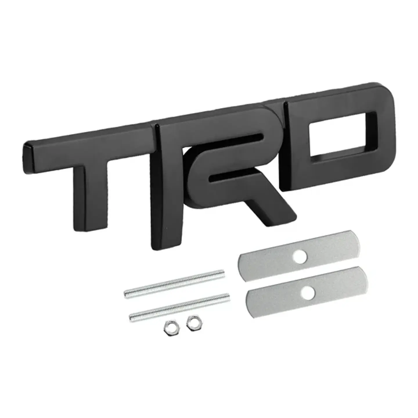 Emblema Logo Frontal Para Toyota Trd Metálico 12.3x3.4cm Negro 1