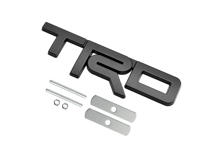 Emblema Logo Frontal Para Toyota Trd Metálico 12.3x3.4cm Negro 2