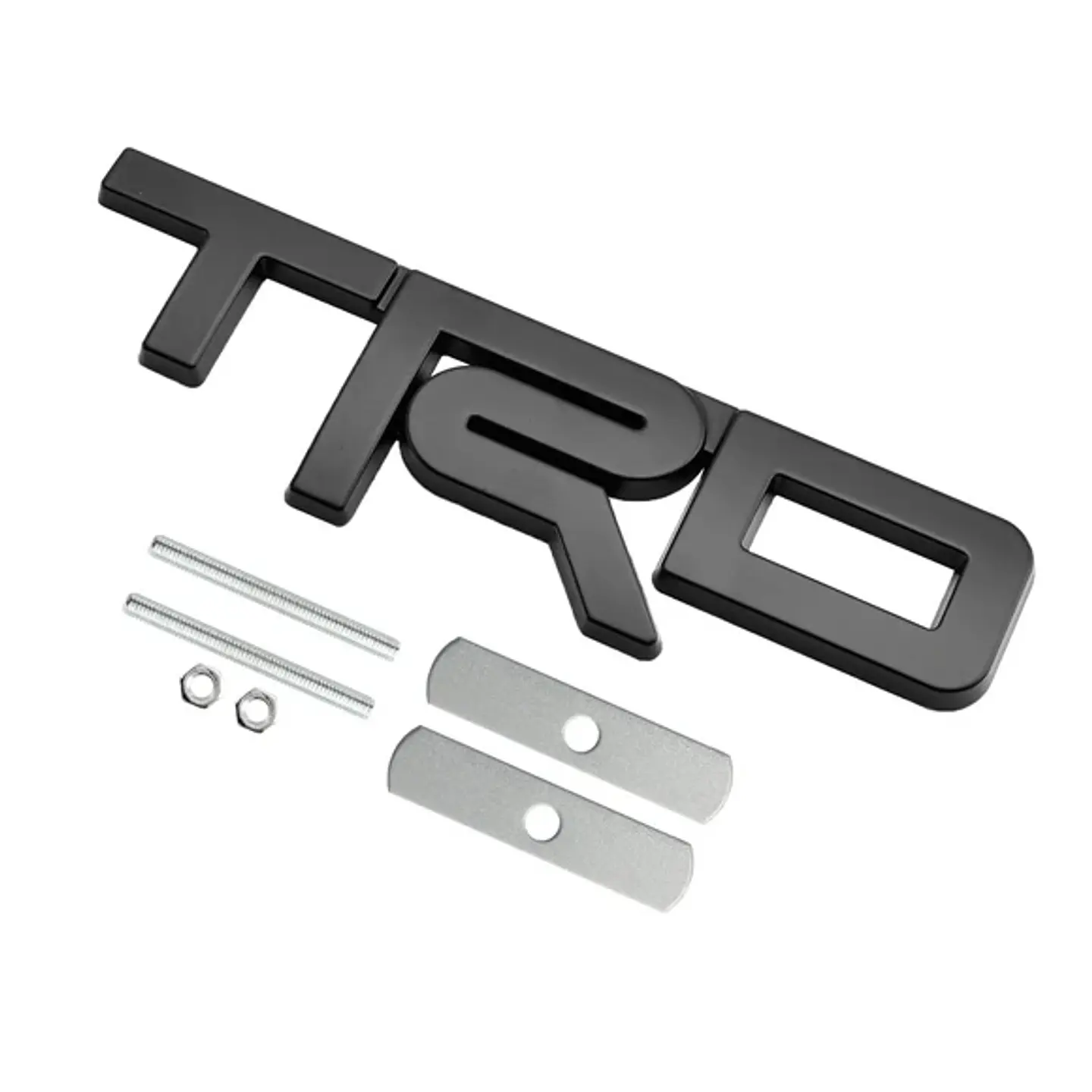 Emblema Logo Frontal Para Toyota Trd Metálico 12.3x3.4cm Negro 2