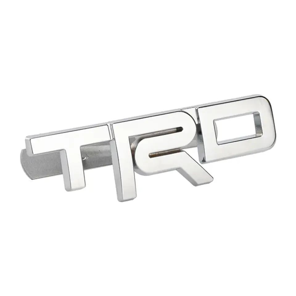 Emblema Logo Frontal Para Toyota Trd Metálico 12.3x3.4cm Cromado 2