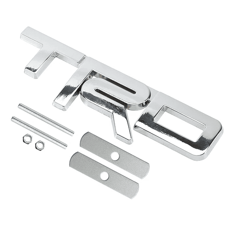 Emblema Logo Frontal Para Toyota Trd Metálico 12.3x3.4cm Cromado