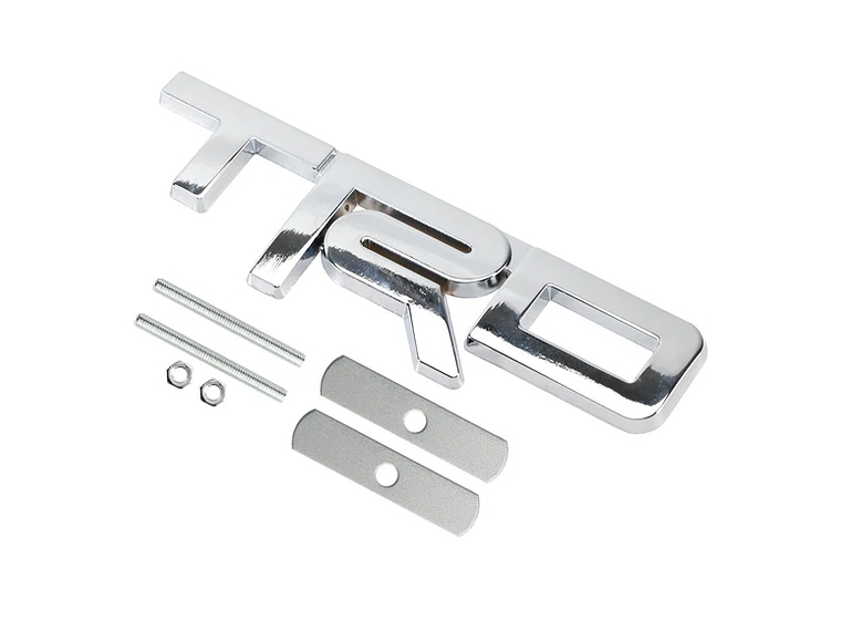 Emblema Logo Frontal Para Toyota Trd Metálico 12.3x3.4cm Cromado 1