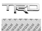 Emblema Logo Para Toyota Trd Metálico Tuning 12.3x3.4cm Cromado - Miniatura 2