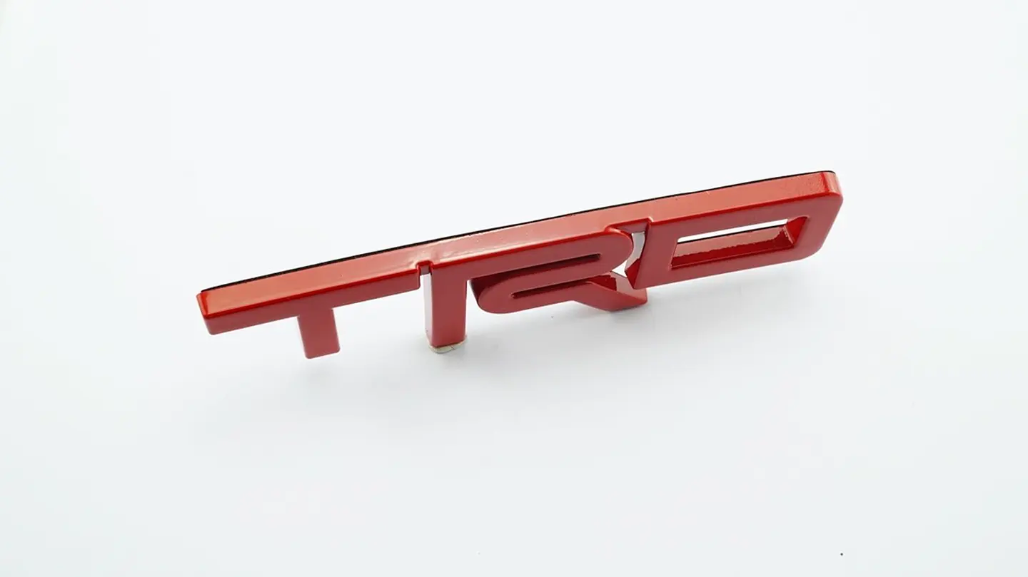 Emblema Logo Para Toyota Trd Metálico Tuning 12.3x3.4cm Rojo 2