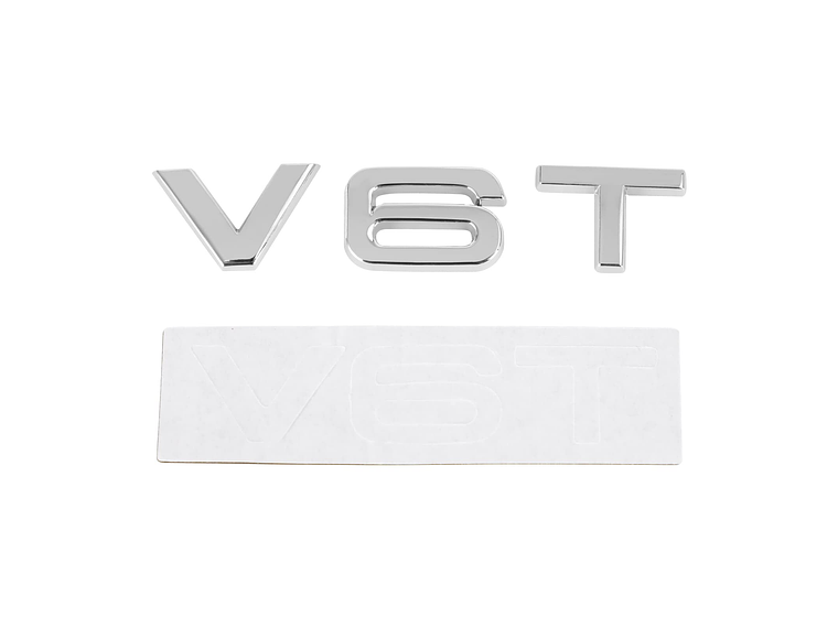 Logo V6t Emblema V6 T Para Audi 8.1x1.8cm Cromado 2