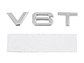 Logo V6t Emblema V6 T Para Audi 8.1x1.8cm Cromado - Miniatura 2