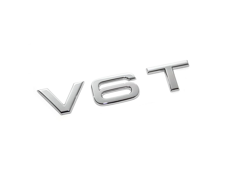 Logo V6t Emblema V6 T Para Audi 8.1x1.8cm Cromado 1