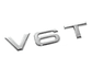 Logo V6t Emblema V6 T Para Audi 8.1x1.8cm Cromado - Miniatura 1