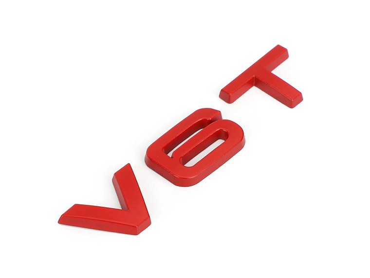 Logo V6t Emblema V6 T Para Audi 8.1x1.8cm Rojo 1