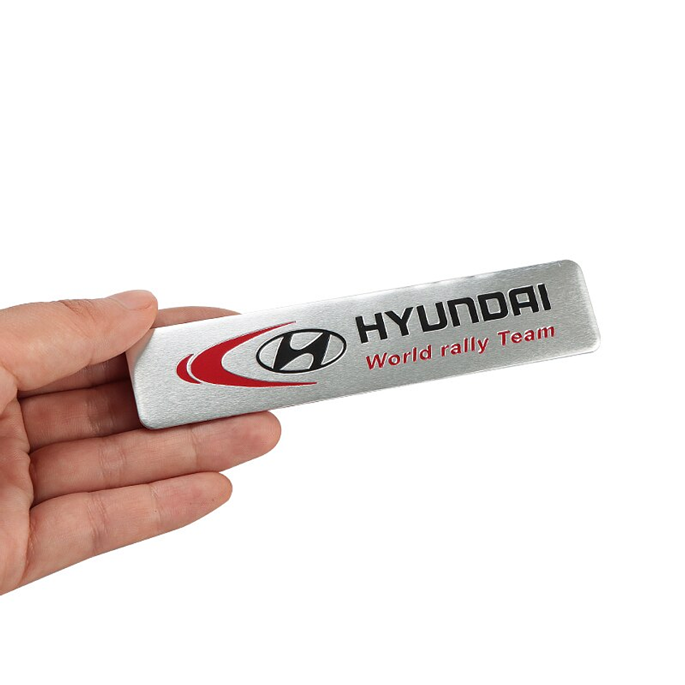 Logo Emblema para Hyundai World Rally Team 12cmx2.7cm 2