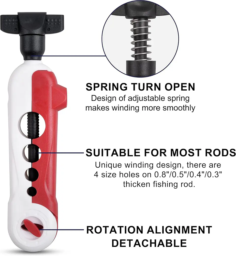 Enrollador Portátil Linea Caña Pesca Nylon Multifilamento 5