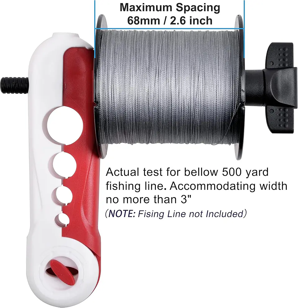 Enrollador Portátil Linea Caña Pesca Nylon Multifilamento 7