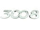 Emblema Logo Para Peugeot 3008 Cromado - Miniatura 1