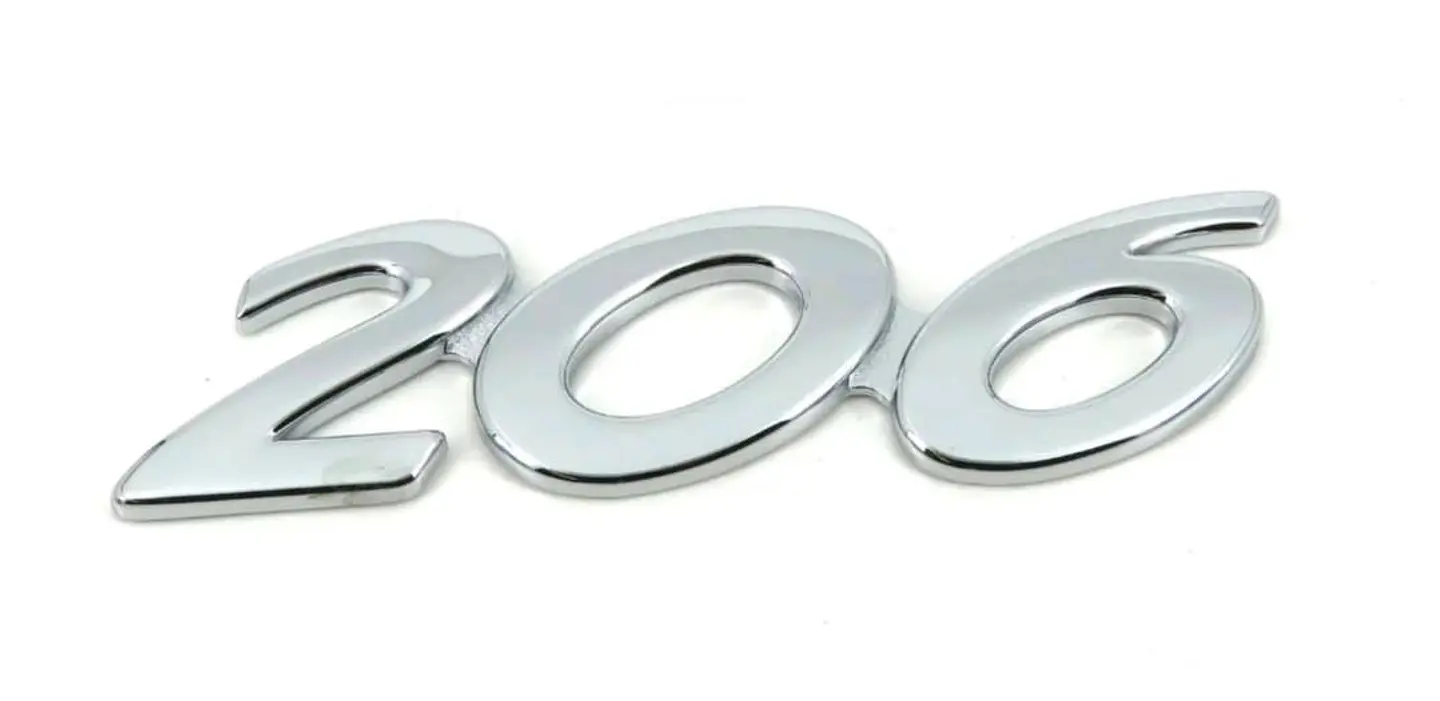 Logo Emblema Para Peugeot 206 9.3x2.6cm Metalico 1