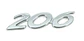 Logo Emblema Para Peugeot 206 9.3x2.6cm Metalico - Miniatura 1