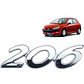 Logo Emblema Para Peugeot 206 9.3x2.6cm Metalico - Miniatura 2