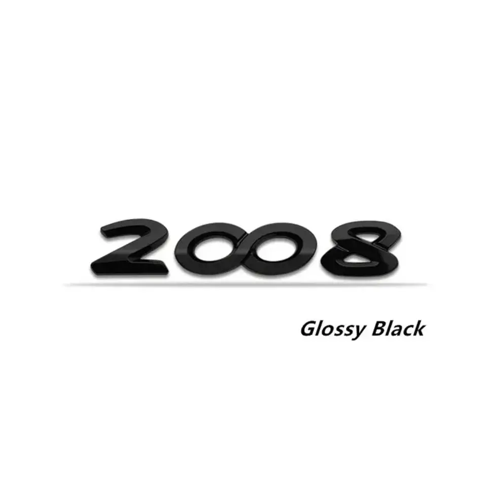 Logo Emblema Para Peugeot 2008 Negro 1