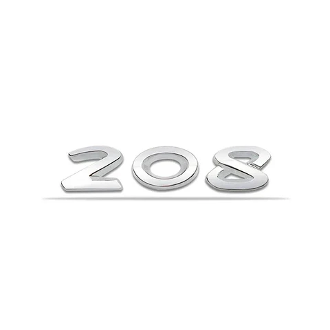 Logo Emblema Para Peugeot 208 10.3x2.3cm Metálico