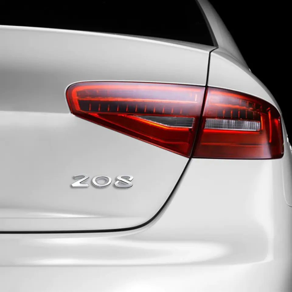 Logo Emblema Para Peugeot 208 10.3x2.3cm Metálico 2