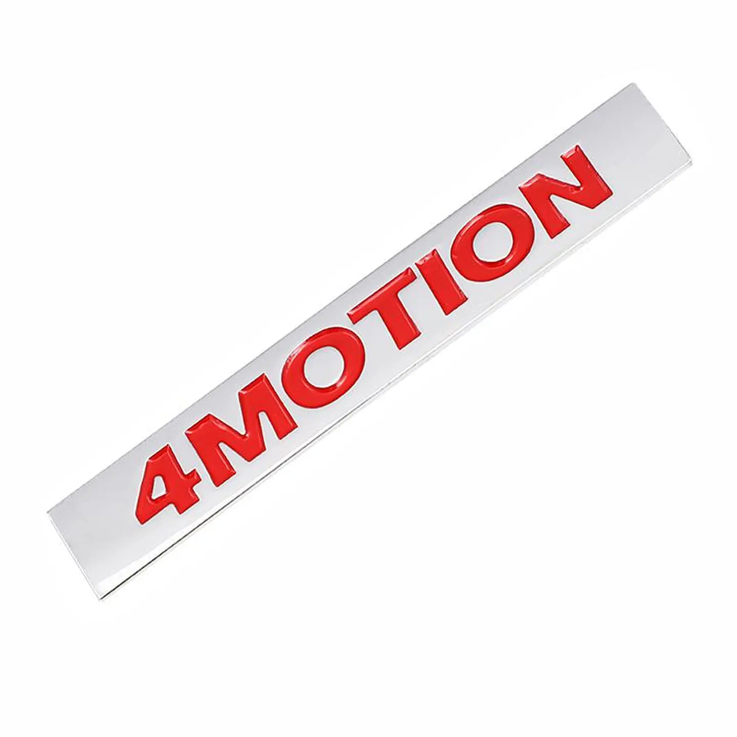 Logo 4motion Emblema Para Volkswagen 4 Motion 10.4x1.5cm Cromado/ Rojo 1
