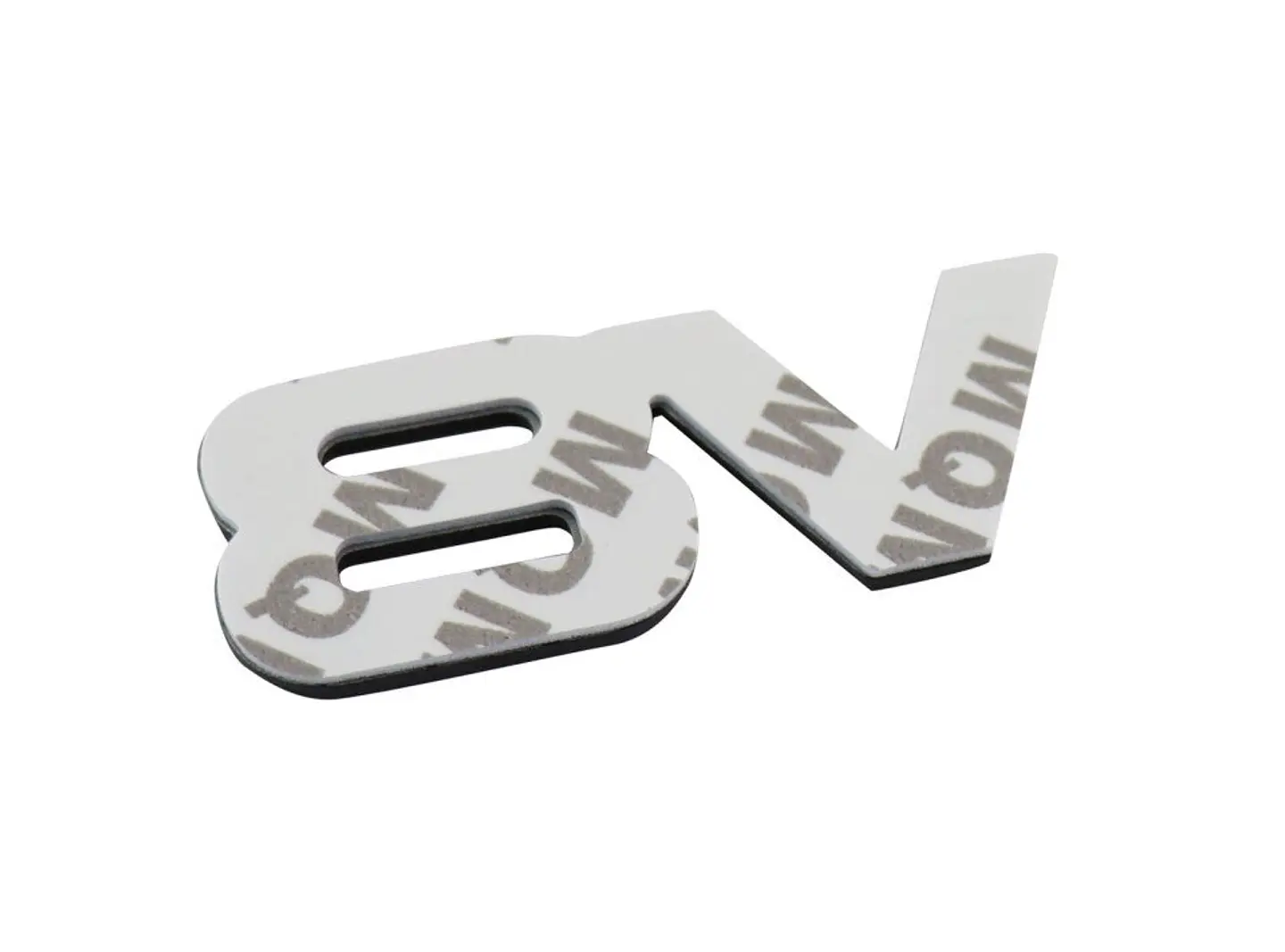 Emblema Logo V8 Multimarca 5.9x2.6cm Metálico Cromado 2