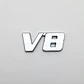 Emblema Logo V8 Multimarca 5.9x2.6cm Metálico Cromado - Miniatura 3