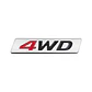 Logo Emblema 4wd Multimarca 8.7x2.5cm Cromado Rojo - Miniatura 2