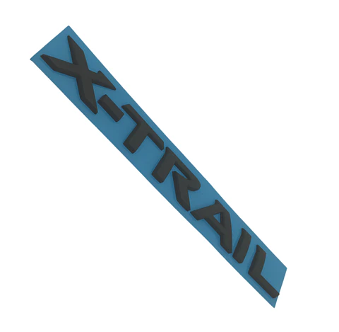 Logo New X-trail Emblema Para Nissan New Xtrail 23.5x2.5cm Negro