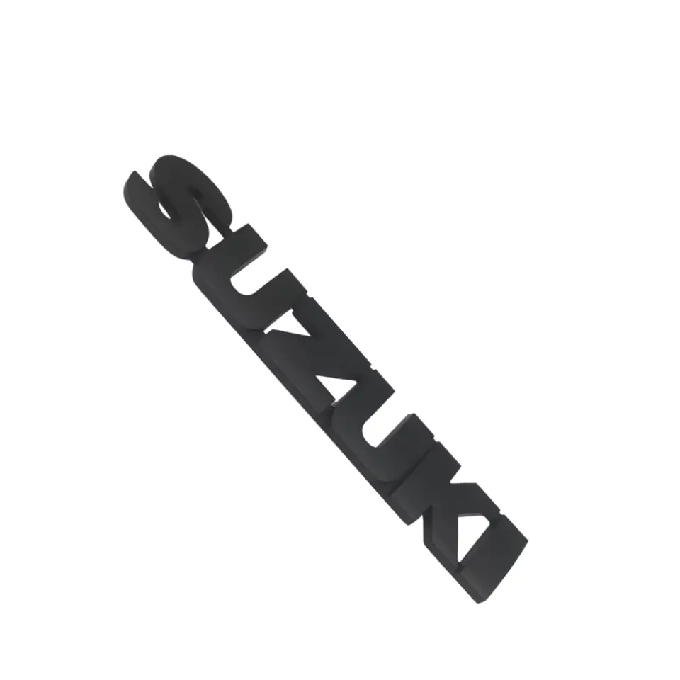 Emblema adhesivo Logo Para Suzuki 15.2x2.4 Negro 1