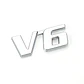 Emblema Logo V6 Multimarca 6x2.7cm Metálico Cromado - Miniatura 3