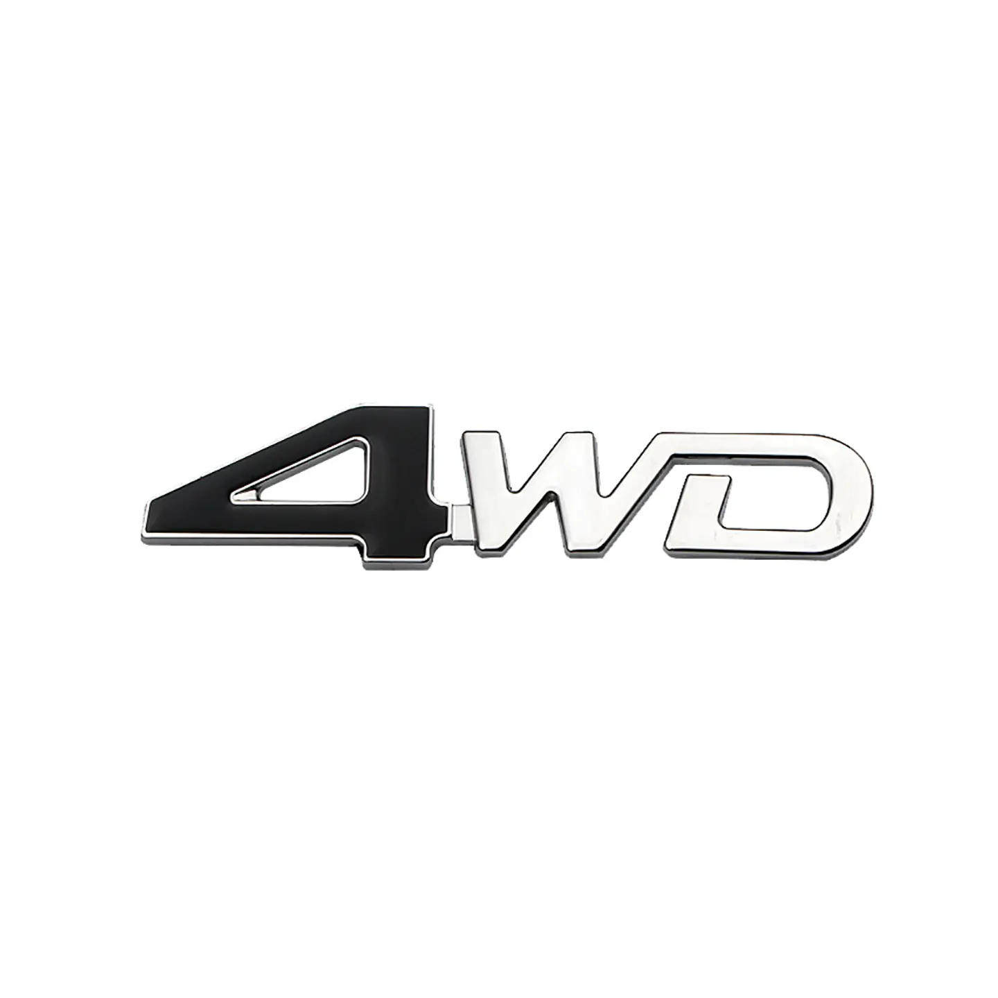 Logo Emblema Multimarca 4wd 12.6x3.2cm Metalico Negro 1