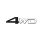 Logo Emblema Multimarca 4wd 12.6x3.2cm Metalico Negro - Miniatura 1