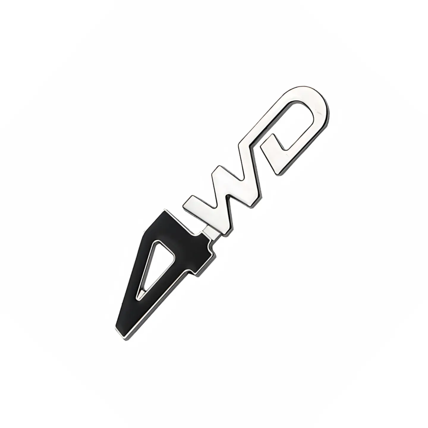 Logo Emblema Multimarca 4wd 12.6x3.2cm Metalico Negro 2