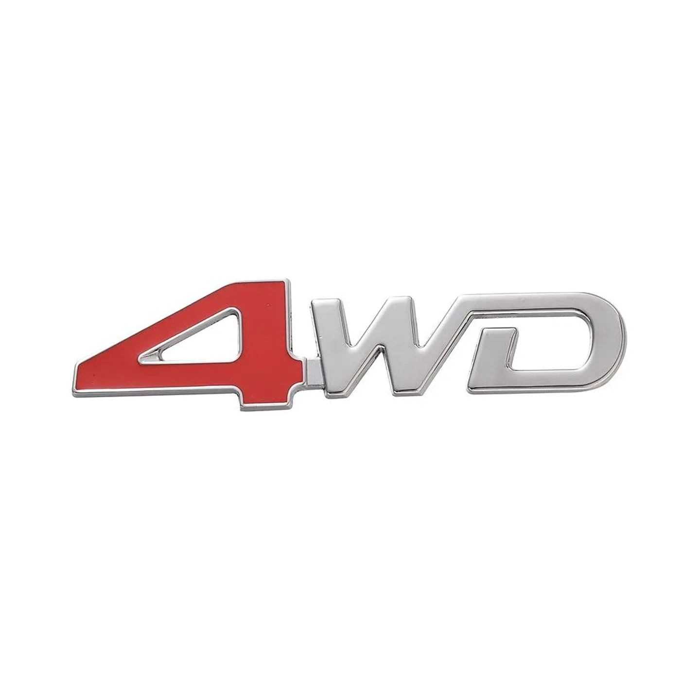 Logo Emblema Multimarca 4wd 12.6x3.2cm Metalico Rojo 1