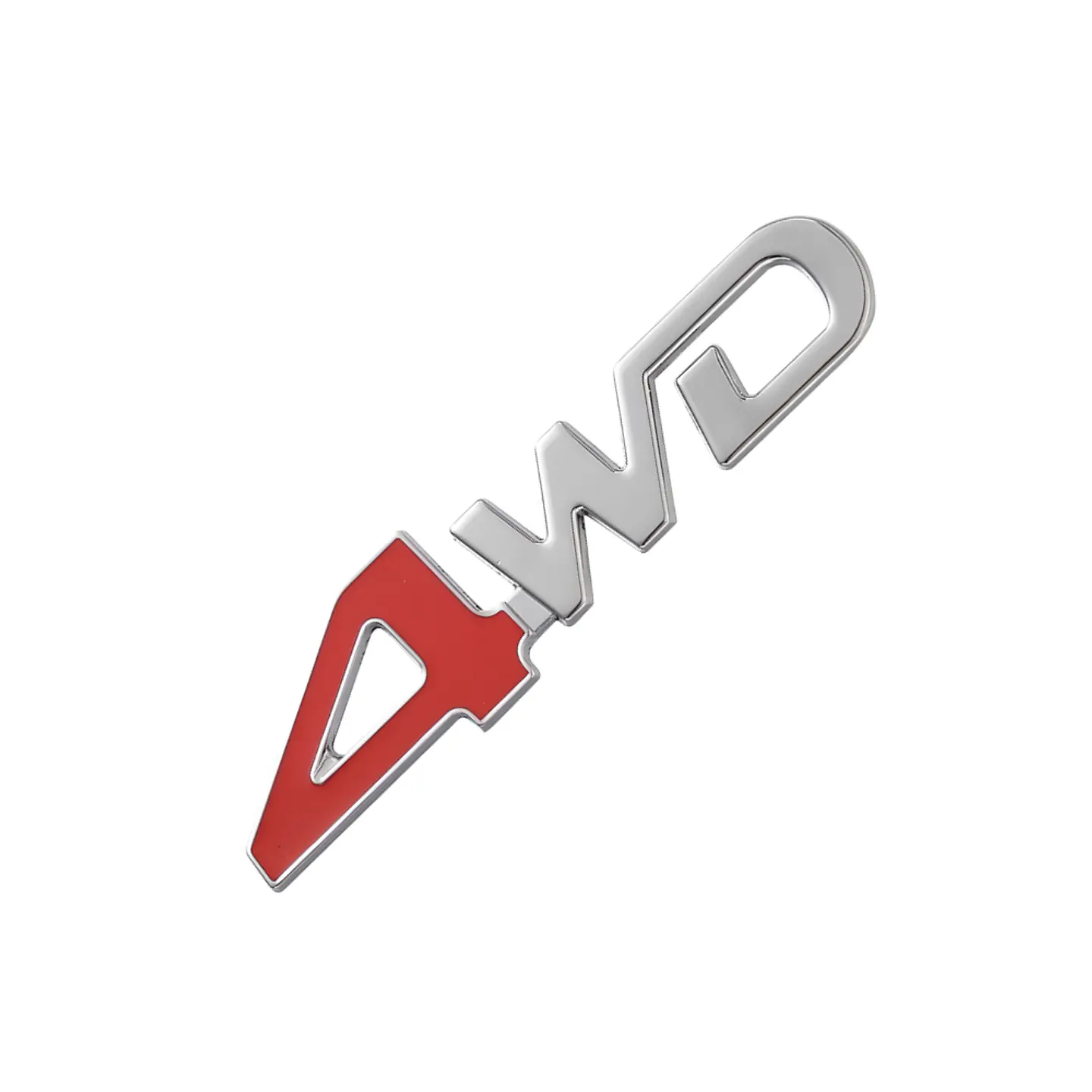 Logo Emblema Multimarca 4wd 12.6x3.2cm Metalico Rojo 3