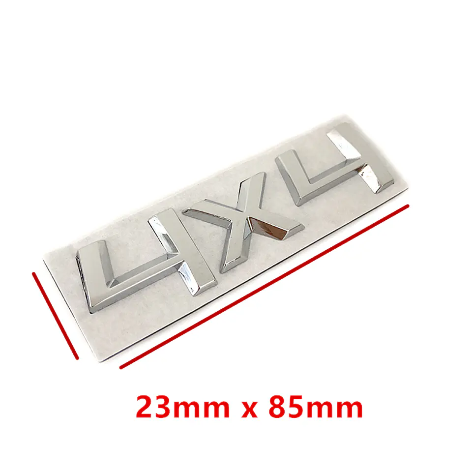 Logo Emblema 4x4 Para Skoda 8.5x2.2cm Metalico Cromado 4