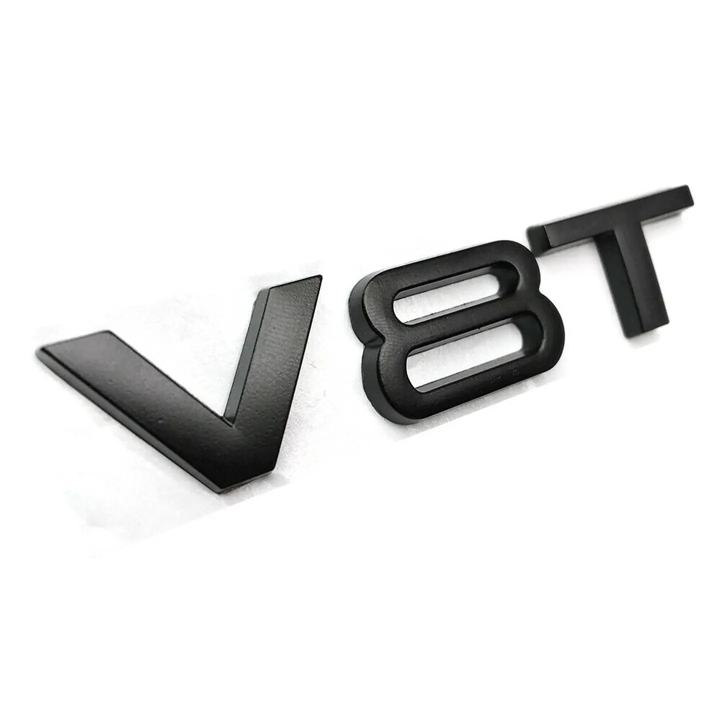 Logo V8t Emblema V8 T Para Audi 8x1.8cm Metálico Negro 1