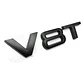 Logo V8t Emblema V8 T Para Audi 8x1.8cm Metálico Negro - Miniatura 1